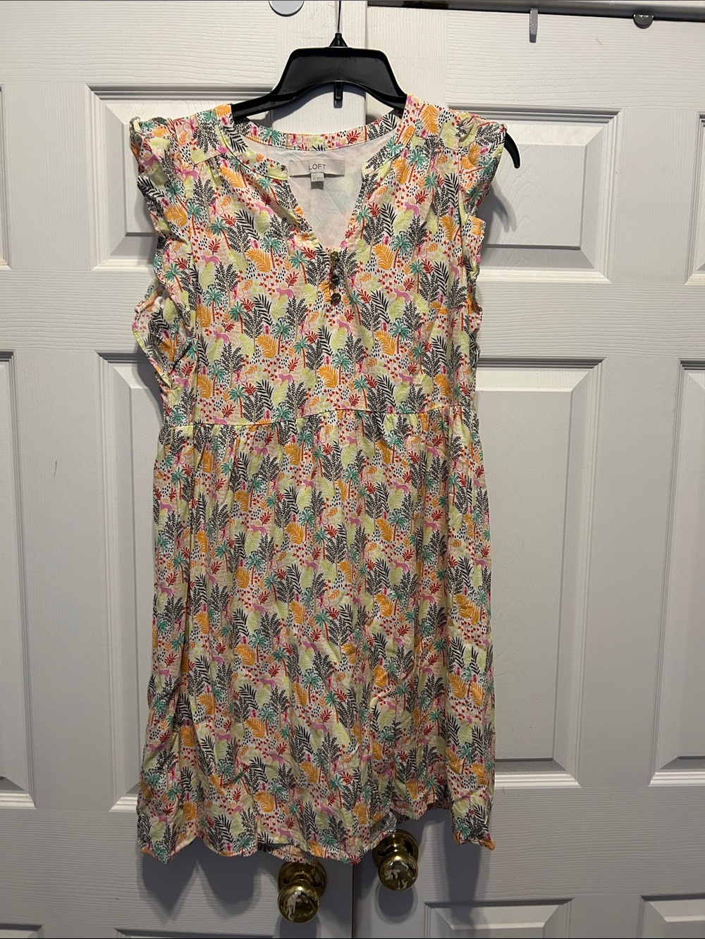 LOFT Sleeveless Dress in Multi-Color